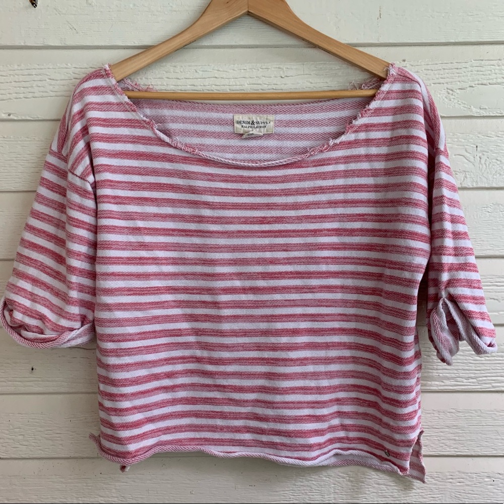 NWOT Ralph Lauren Distressed Top
